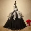 Chic / Belle Église Robe Pour Mariage 2017 Robe Ceremonie Fille Noire Blanche Robe Boule Longue Encolure Dégagée Sans Manches Perlage Fleur Appliques