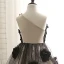 Amazing / Unique Hall Wedding Party Dresses 2017 Flower Girl Dresses Black Champagne Ball Gown Chapel Train One-Shoulder Sleeveless Flower Appliques Artificial Flowers