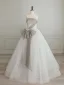 Elegant White Bow Prom Dresses 2024 Ball Gown Strapless Sleeveless Backless Floor-Length / Long Formal Dresses