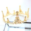Luxury / Gorgeous Bridal Jewelry 2017 Gold White Crystal Rhinestone Metal Tiara