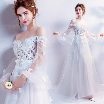 Chic Beautiful White 2017 Evening Dresses A Line Princess Tulle Lace Appliques Backless Beading Strapless Evening Party Formal Dresses