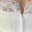 Chic / Beautiful Affordable White Plus Size Wedding Dresses A-Line / Princess Lace 1/2 Sleeves V-Neck Appliques Backless Embroidered Wedding 2020