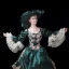 Vintage / Retro Medieval Navy Blue Ball Gown Prom Dresses 2021 V-Neck Long Sleeve Floor-Length / Long 3D Lace Handmade  Embroidered Appliques Backless Flower Cosplay Prom Formal Dresses