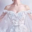 Chic / Beautiful White 2017 Evening Dresses  A-Line / Princess Tulle Lace Appliques Backless Beading Strapless Evening Party Formal Dresses