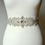 Luxury / Gorgeous White Prom Sash 2020 Metal Satin Handmade  Beading Crystal Pearl Rhinestone Wedding Evening Party Accessories