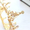 Luxe Bruidssieraden 2017 Goud Witte Kristal Rhinestone Metaal Tiara