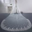 Chic / Beautiful White Cathedral Train Wedding Tulle Lace Backless Beading 3 m Wedding Veils 2018