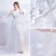 Chic / Beautiful White 2017 Evening Dresses  A-Line / Princess Tulle Lace Appliques Backless Beading Strapless Evening Party Formal Dresses