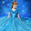 Chic / Beautiful Church Wedding Party Dresses 2017 Flower Girl Dresses Pool Blue Ball Gown Floor-Length / Long V-Neck Short Sleeve Backless Flower Appliques
