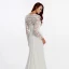 Sexy Bohemia White Wedding Dresses 2020 Long Sleeve Trumpet / Mermaid V-Neck Embroidered Sweep Train Wedding