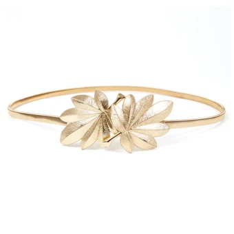 Modern Fashion Gold Wedding Belt 2020 Metal Leaf Evening Party Prom Accessories