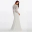 Sexy Bohemia White Wedding Dresses 2020 Long Sleeve Trumpet / Mermaid V-Neck Embroidered Sweep Train Wedding