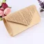 Aprikos Fine Suede Rhinestone Fest Clutch Veske 2023