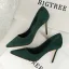 Modest / Simple Grey OL Office Suede Pumps High Heels 2022 9 cm Stiletto Heels Pointed Toe Pumps