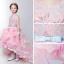 Chic / Beautiful Church Wedding Party Dresses 2017 Flower Girl Dresses Blushing Pink Asymmetrical Ball Gown Scoop Neck Backless Heart-shaped Sleeveless Sash Flower Butterfly Appliques