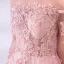 Élégant Perle Rose Transparentes Robe De Bal 2018 Princesse De l'épaule Manches Longues Appliques En Dentelle Perle Train De Balayage Volants Dos Nu Robe De Ceremonie