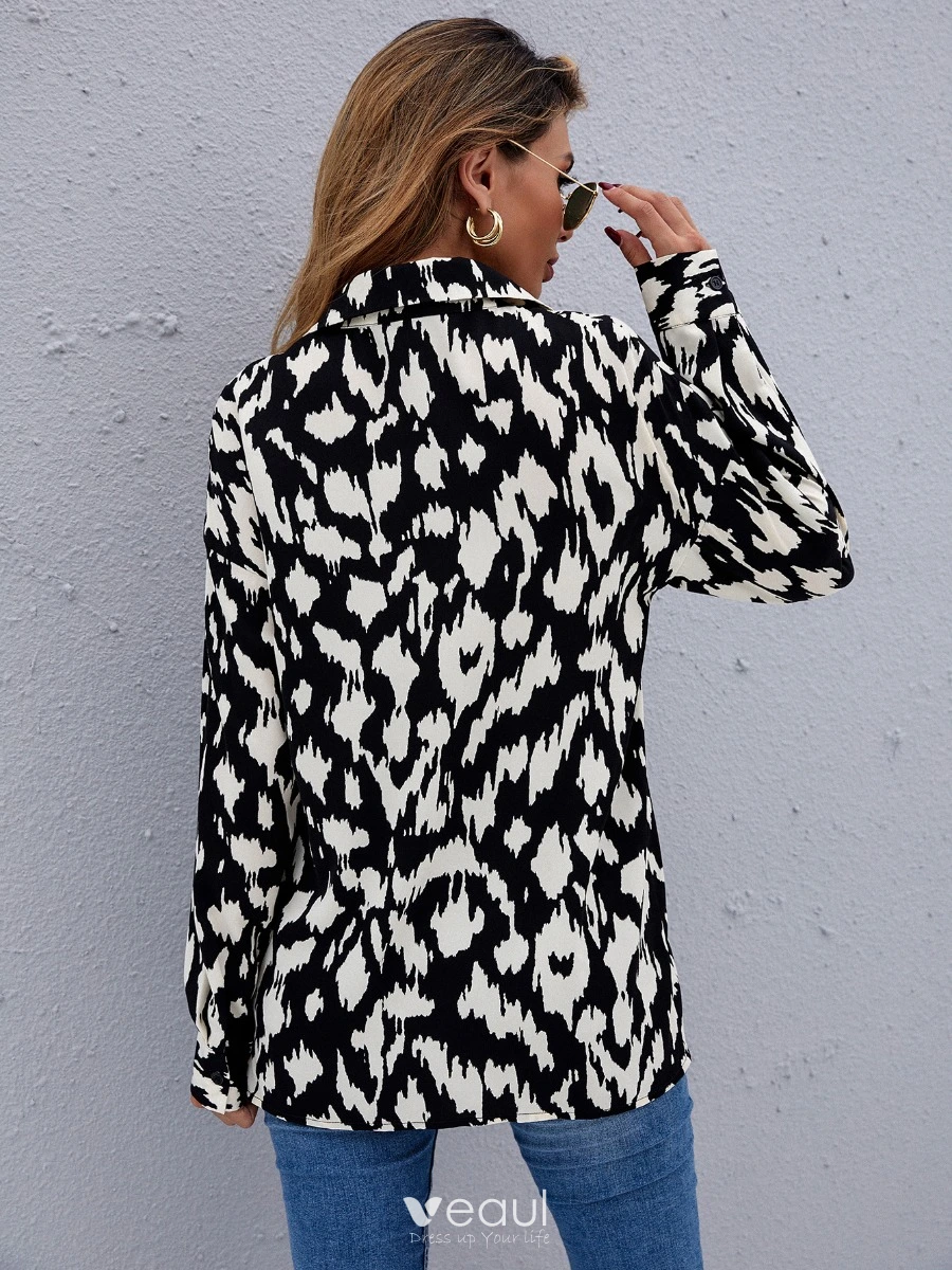 Glkaend Vrouwen Western Aztec Print Jas Bohemian Flanel Revers Lange