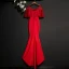 Chic / Beautiful Burgundy Evening Dresses  2017 Trumpet / Mermaid Lace Beading Scoop Neck Backless Sweep Train Formal Dresses