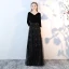 Chic / Belle Noir Robe De Bal 2017 Princesse V-Cou 3/4 Manches Longue Robe De Ceremonie