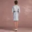 Chic / Beautiful Silver 2 Piece Mother Of The Bride Dresses 2018 Strapless 1/2 Sleeves Knee-Length Wedding Party Dresses