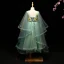 Chic / Beautiful Sage Green Flower Girl Dresses 2017 A-Line / Princess Appliques Bow Scoop Neck Backless Long Sleeve Ankle Length Wedding Party Dresses