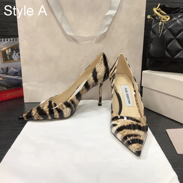 Mode Beige Soirée Cuir Verni Escarpins 2021 Cuir 8 cm Talons Aiguilles À Bout Pointu Escarpins Talons Hauts