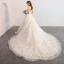Chic / Beautiful Ivory Wedding Dresses 2018 A-Line / Princess Lace Flower Appliques Beading Crystal Strapless Backless Sleeveless Cathedral Train Wedding