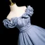 Elegant Sky Blue Prom Dresses 2025 A-Line / Princess Off-The-Shoulder Short Sleeve Backless Floor-Length / Long Prom Formal Dresses