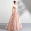 Modern / Fashion Pearl Pink Prom Dresses 2018 A-Line / Princess Lace Flower Appliques Pearl Scoop Neck Backless Sleeveless Floor-Length / Long Formal Dresses