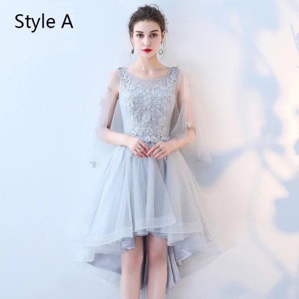 Chic / Beautiful Sky Blue Bridesmaid Dresses 2017 A-Line / Princess Lace Flower Backless Short Bridesmaid Wedding Party Dresses