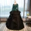 Classic Prom Dresses 2017 Ball Gown Lace Appliques Crystal Scoop Neck Backless Long Sleeve Floor-Length / Long Formal Dresses