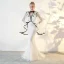 Élégant Ivoire Robe De Soirée 2018 Trompette / Sirène En Dentelle Appliques Titulaire Dos Nu Manches Longues Tribunal Train Robe De Ceremonie