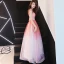 Élégant Dégradé De Couleur Robe De Bal 2018 Princesse Paillettes Encolure Dégagée Dos Nu Sans Manches Longue Robe De Ceremonie
