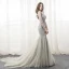 Luxury / Gorgeous Grey Evening Dresses  2018 Trumpet / Mermaid Beading Sequins V-Neck Backless Long Sleeve Chapel Train Formal Dresses
