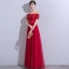 Élégant Bordeaux Robe De Soirée 2018 Princesse En Dentelle Fleur Appliques Cristal Dos Nu De l'épaule Manches Courtes Longue Robe De Ceremonie