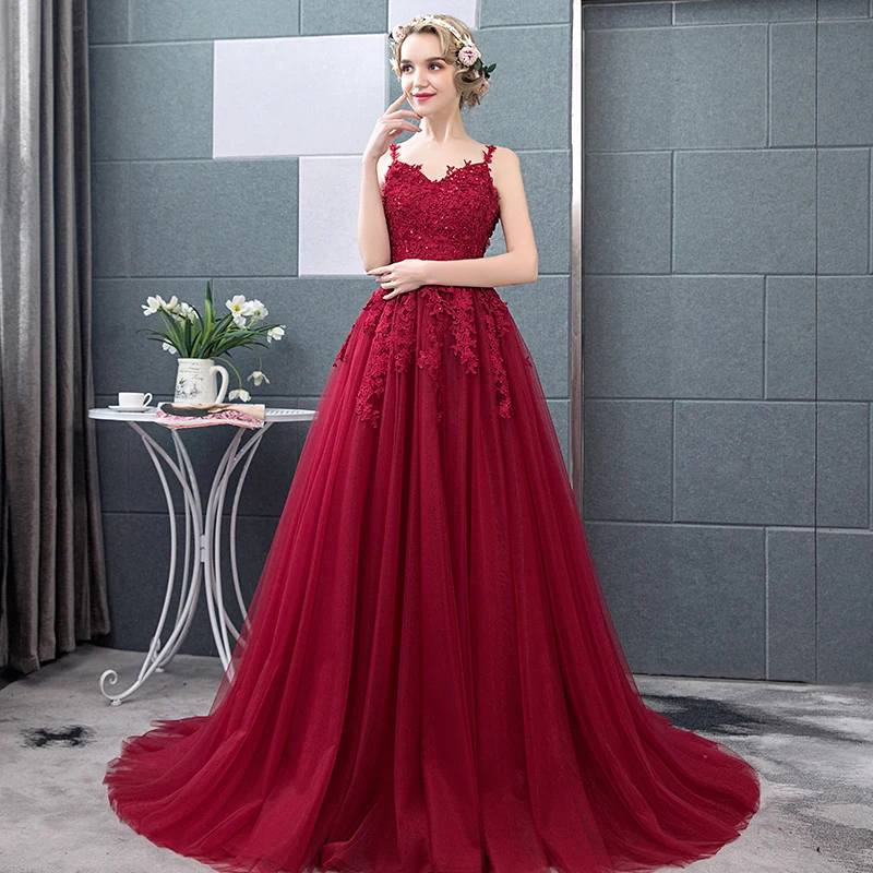 Harriet Espejismo Gasa Y Encaje Vestido Borgoña Tallas Grandes