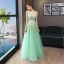 Chic / Beautiful Evening Dresses  2018 A-Line / Princess Lace Appliques Sash V-Neck Backless Sleeveless Floor-Length / Long Formal Dresses