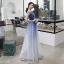 Modern / Fashion Gradient-Color Evening Dresses  2018 A-Line / Princess Metal Sash Sequins Scoop Neck Backless Sleeveless Floor-Length / Long Formal Dresses