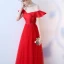 Chic / Beautiful Evening Dresses  2018 A-Line / Princess Off-The-Shoulder Backless Sleeveless Floor-Length / Long Formal Dresses