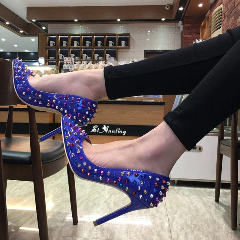 women's royal blue dress shoes Premium Women Oktoberfest Court Shoes Royal Blue main image 0