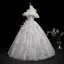 Chic / Belle Blanche Perlage Paillettes Appliques Robe De Bal 2025 Robe Boule De l'épaule Gland Manches Courtes Dos Nu Longue Robe De Ceremonie