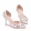 Schöne Weiß Brautschuhe 2018 Strass 8 cm Stilettos Spitzschuh Hochzeit Hochhackige