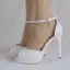 Modest / Simple White Casual Womens Shoes 2018 Ankle Strap 11 cm Stiletto Heels Open / Peep Toe High Heels