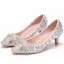 Sparkly Sølv Brudesko 2018 Krystall Rhinestone 5 cm Stiletthæler Spisse Bryllup Pumps
