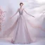 Charmant Perle Rose Robe De Bal 2021 Princesse Col v profond Perlage Paillettes Sans Manches Dos Nu Train De Balayage Robe De Ceremonie
