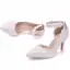 Chic / Beautiful White Wedding Shoes 2018 Lace Flower Pearl 8 cm Stiletto Heels Pointed Toe Wedding High Heels