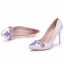 Snygga / Fina Vita Brudskor 2018 Rhinestone 9 cm Stilettklackar Spetsiga Bröllop Pumps