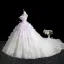 Flower Fairy Lavender Appliques White Prom Dresses 2025 Ball Gown Strapless Sleeveless Backless Court Train Prom Formal Dresses