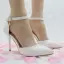 Modest / Simple White Casual Womens Shoes 2018 Ankle Strap 8 cm Stiletto Heels Pointed Toe High Heels