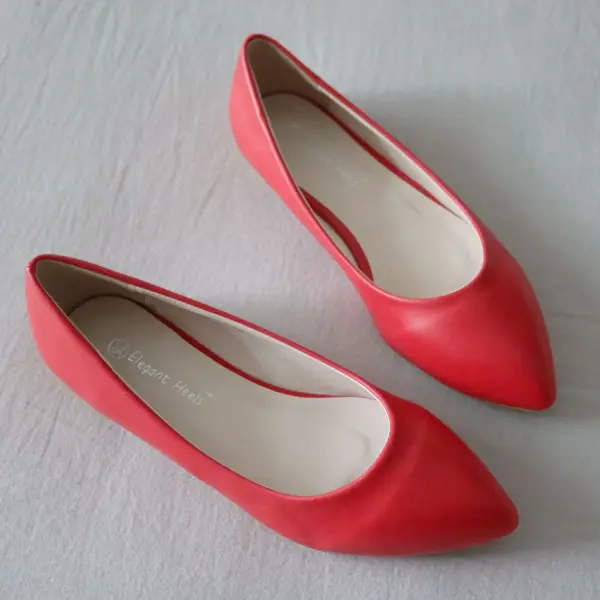 Enkla Vita Casual Platt Damskor 2018 Spetsiga